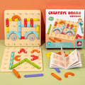 Children Wooden Geoboard Toys 