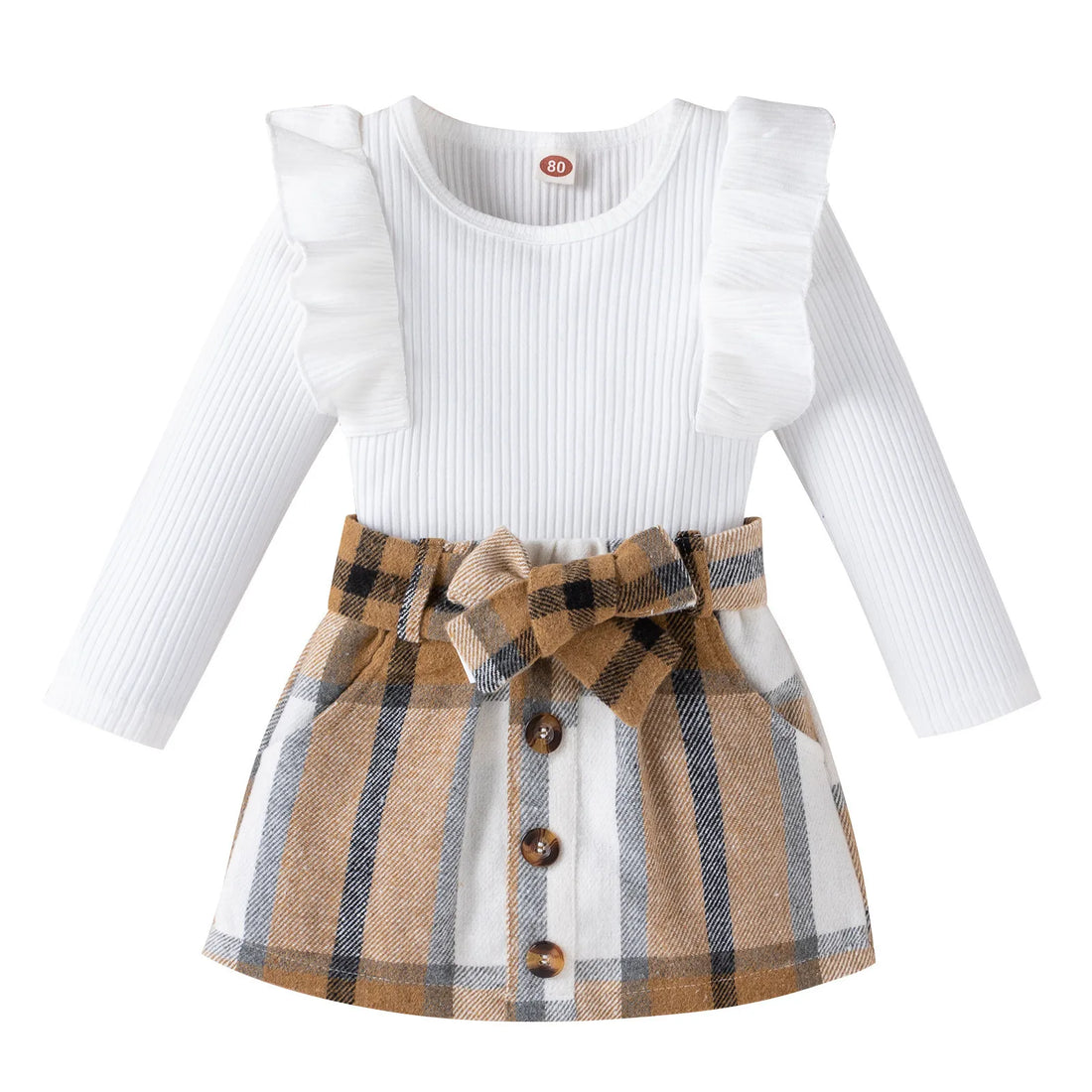 Plaid Skirt Set 